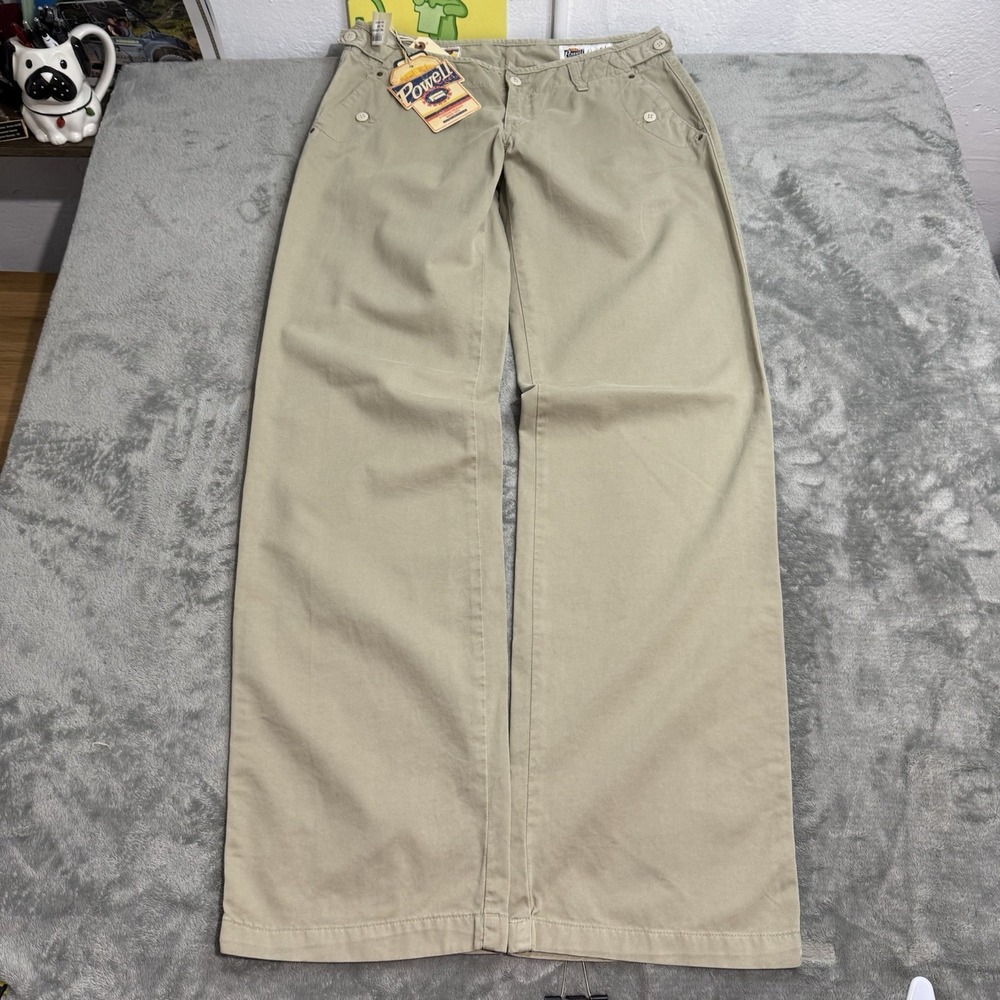 VTG 90s Powell Girl NWT Utility Wide Leg Pants Size 42 (30x33.5) Made in Italy